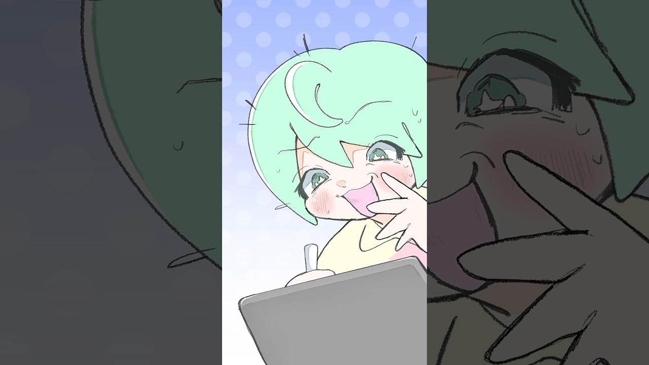 下描きから完成までが絶好調すぎる絵描きあるある#イラスト #あるある #anime #memes #illustration #shorts