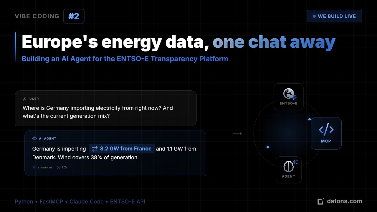 Vibe Coding #2 - AI Agent for European Energy Data | ENTSO-E API with Python