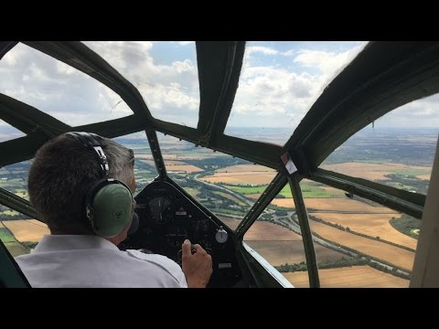 De Havilland Dragon Rapide G-AIDL flight - pilots eye view