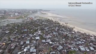 Download lagu VIDEO: Red Cross drone footage shows Mozambique's widespread devastation after Cyclone Idai mp3