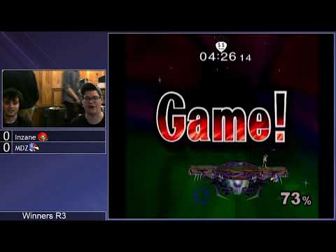 MMOM185 SSBM - Inzane (Samus) vs. MattDotZeb (Falco) - Melee WR3