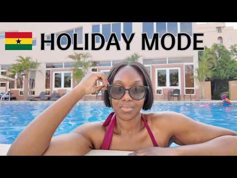 VLOG | THIS IS THE BEAUTY OF MY COUNTRY GHANA 🇬🇭 | BEACH, POOLSIDE, WORKOUT WITH ME IN ACCRA.