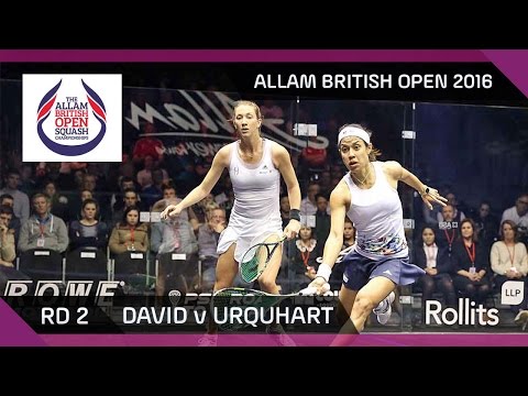 Squash: David v Urquhart - Allam British Open 2016 - Women's Rd 2 Highlights