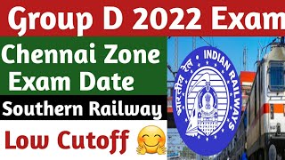 Chennai Zone Group D 2022 Exam Date |Chennai Zone Group D Cutoff 2022 |Southern Railway Group D Exam