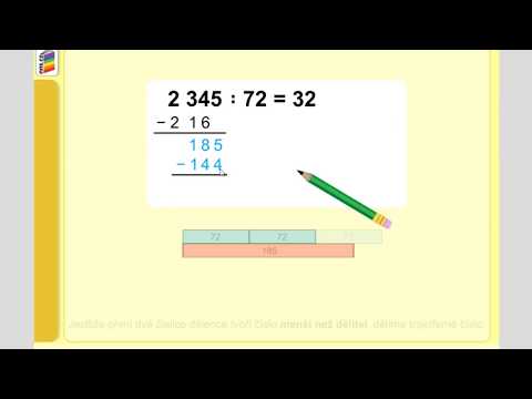 Písemné dělení dvojciferným číslem (2345:72; dlouhý zápis), 5.roč., 1. díl, str. 43, cv. 2 úvod