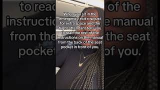 SITTING IN A EXIT ROW!!! #exitrow #airplane #travel #travelhumor #flightattendant #traveltips #plane