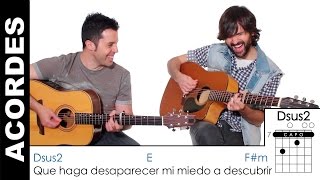 Acordes de Azul y Blanco de El Pescao en guitarra acústica