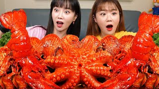 Download lagu [Mukbang ASMR] Double Octopus Lobster Seafood Boil with stir-fried jjampong Seafood Recipe Ssoyoung mp3