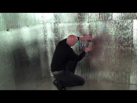 Insulating walls with reflective foil bubble insulation