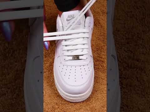 How to Lace Nike Air Force 1 for a Clean Look #footcomfort #nikeshoes #airforce1 #lacing #shoelaces
