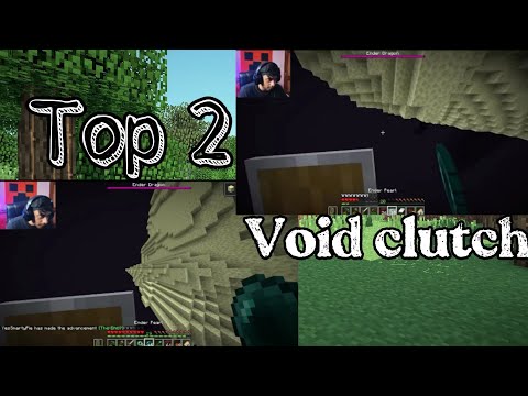 Top 2 best pearl clutch by YesSmartyPie in minecraft manhunt🔥|Void clutch|Dream manhunt| Best clutch