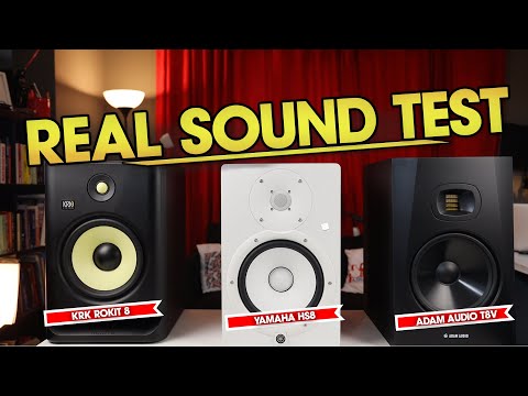 Adam Audio T8V vs Yamaha HS8 vs KRK Rokit 8 (STUDIO SPEAKER SOUND TEST)