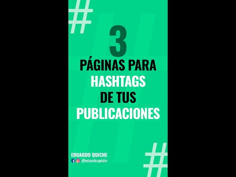 3 Páginas Para Hashtags de tus Publicaciones l #Shorts