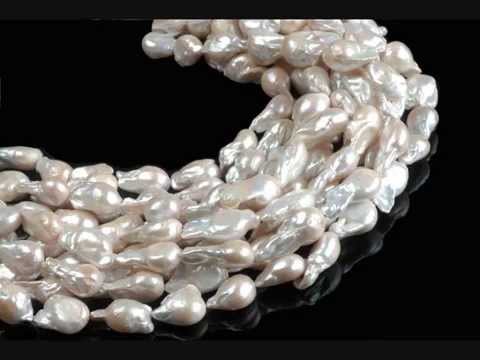 Cream near round freshwater pearl bead