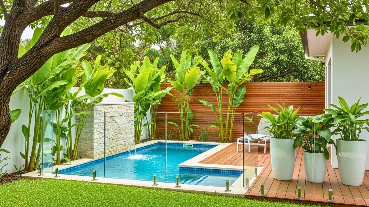 Landscaping Around Pool- Latest Backyard Pool Designs- Backyard Swimming Pool Landscaping Ideas 2025