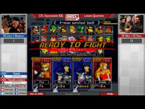 CFL Smackdown 106 Melee - OC Zack + Barraca vs OC Mike + OC Ebag - Losers Quarters