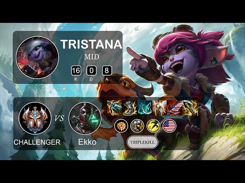 Mid Tristana vs Ekko - LOL NA Challenger - Patch 11.17