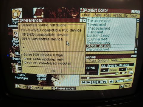 Playing Amiga MOD files in SymbOS on an Amstrad CPC with SymAmp