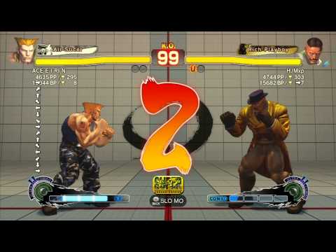 SSF4 AE 2012: ACE E I RI N (Guile) vs HJMxp (Dudley) - Xbox Live Ranked Match