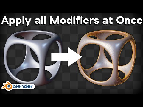 How to Apply all Modifiers at Once (Blender Tutorial)