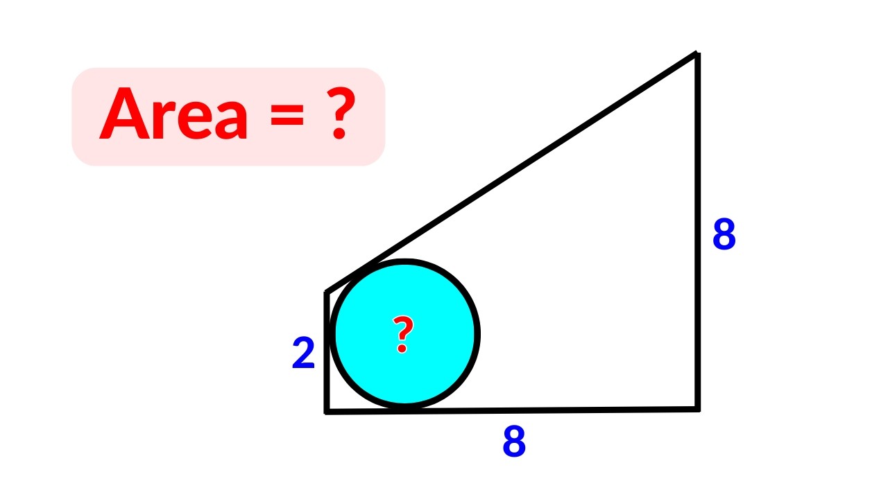 Find the area of the circle | Sweden Math Olympiad Geometry Problem