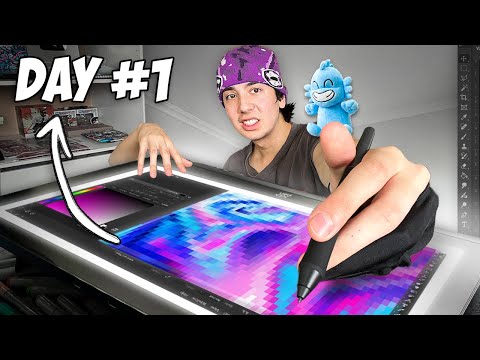 Learning DIGITAL ART in 1 WEEK... 🎨👀 (ft. Orb)