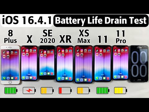 iOS 16.4.1 Battery Life Drain Test - iPhone 8 Plus vs X vs SE 2020 vs XR vs XS Max vs 11 vs 11 Pro