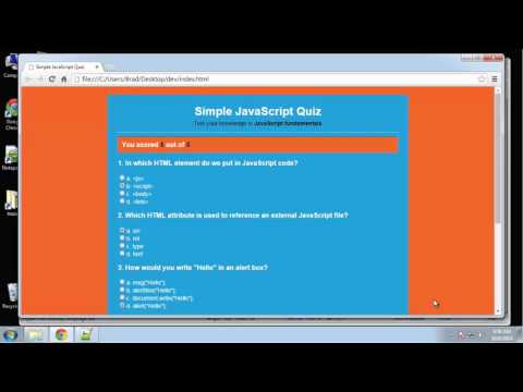 Learn JavaScript By Building a Simple Quiz Part 3