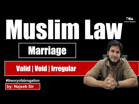 Valid, void and irregular marriages under Muslim marriages |
