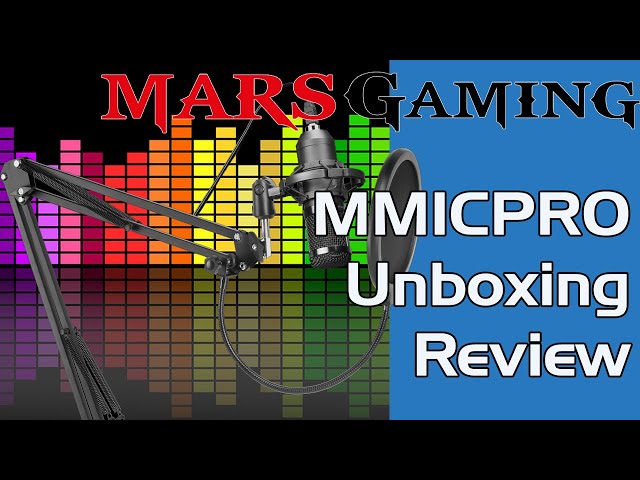 Vídeo relacionado con Mars Gaming MMICPRO, Micrófono Profesional USB para Streaming, ASMR, Condensador Cardioide, 196Khz/24-bit, Brazo Mecánico, Doble Filtro, Kit 5 en 1, Plug & Play