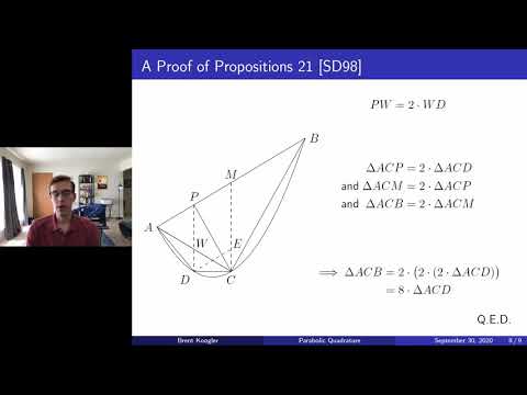 Archimedes: Quadrature of the Parabola