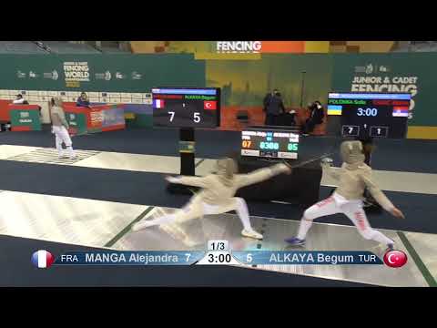 2022 239 T32 11 F S Individual Cadets Dubai UAE WCH GREEN ALKAYA TUR vs MANGA FRA