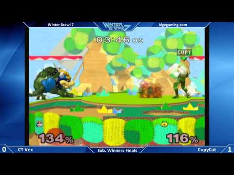 Winter Brawl 7 SSBM - CopyCat vs CT Vex Kasrani - Exhibition Winners Finals