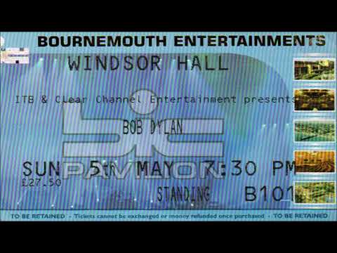 Bob Dylan 2002 European Spring Tour – Bournemouth International Centre UK 5th May 2002