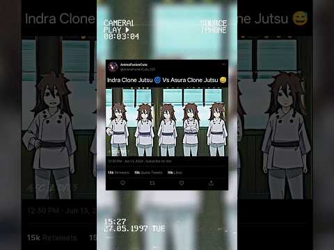 INDRA CLONE JUTSU 🌀 VS ASHURA CLONE JUTSU 😅 #anime #shorts #naruto #indra #ashura #edit