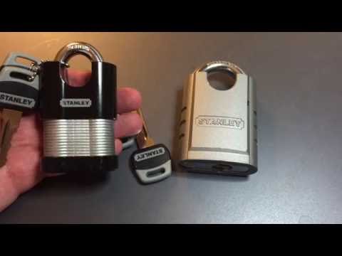 [163] Stanley Solid Steel Shrouded Padlock Picked and Gutted (Model CD8820)