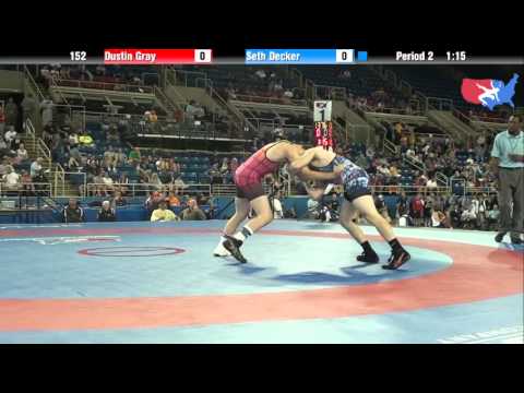 Fargo 2012 152 Round 6: Dustin Gray (Missouri) vs. Seth Decker (Pennsylvania)