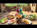 Miniature Doll Jhinga Masala Steaming Kitchen Smoke Cooking ASMR Indian Village Tiny Kitchen Story