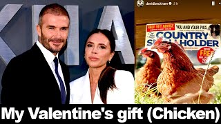 Beckham Received a Chicken Gift from His wife on Valentine&#39;s Day !! Beckham receives Unusual Gift