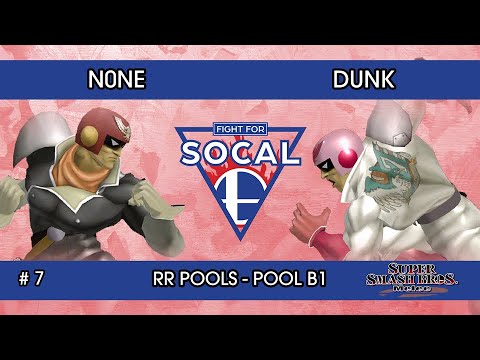 Fight For SoCal 7 - n0ne (Captain Falcon) VS dunk (Captain Falcon) - SSBM - RR Pools (B1)
