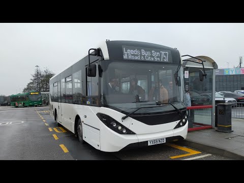 *Demonstrator* Yorkshire Tiger Alexander Dennis Enviro200MMC YX69 NZD on 757 route to Leeds 27/12/19