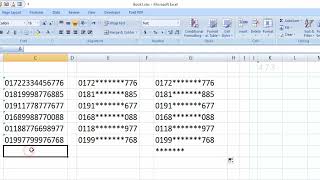 How to hide middle parts of phone number in excel | Mask numbers in Excel