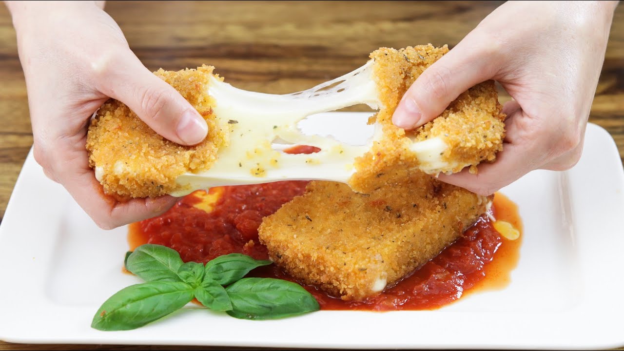 Fried Mozzarella Recipe The Cooking Foodie