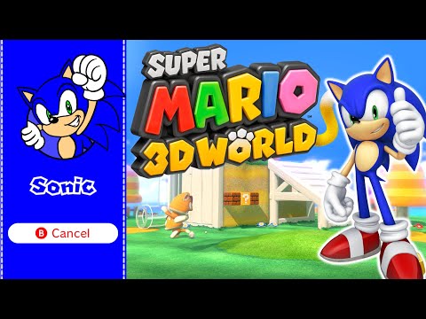 Super Mario 3D World but you're SONIC (Faster Every Level!!)