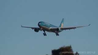 preview picture of video 'Vietnam Airlines A330-223 [VN-A376] - Landing at Sydney - 9 September 2012'