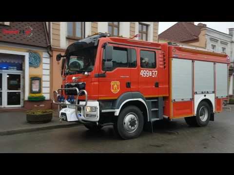 Przejazd straży pożarnej przez Nakło