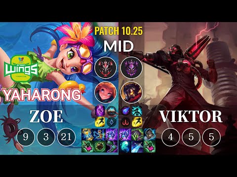 JAG Yaharong Zoe vs Viktor Mid - KR Patch 10.25