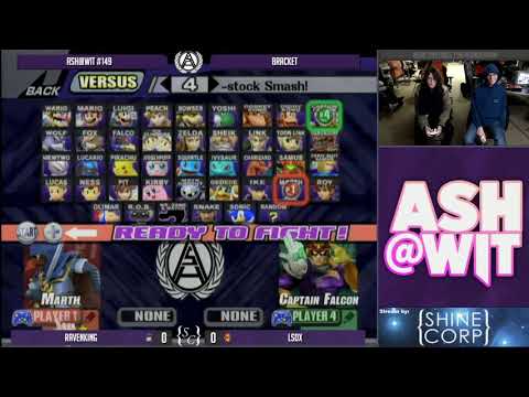Ravenking (Marth) vs LSDX (Snake, Captain Falcon) - ASH@WIT #149 Project M Bracket