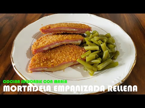 MORTADELA EMPANIZADA RELLENA DE QUESO (NS) / COCINA SALUDABLE CON MARIA