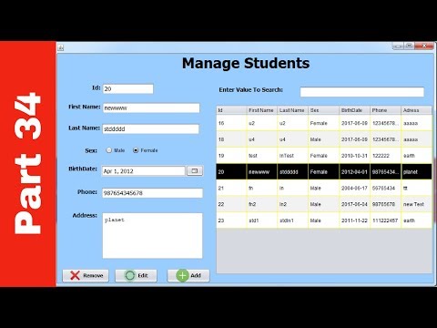 Java Student Information System Project In Java Using Netbeans With Source Code Part 34